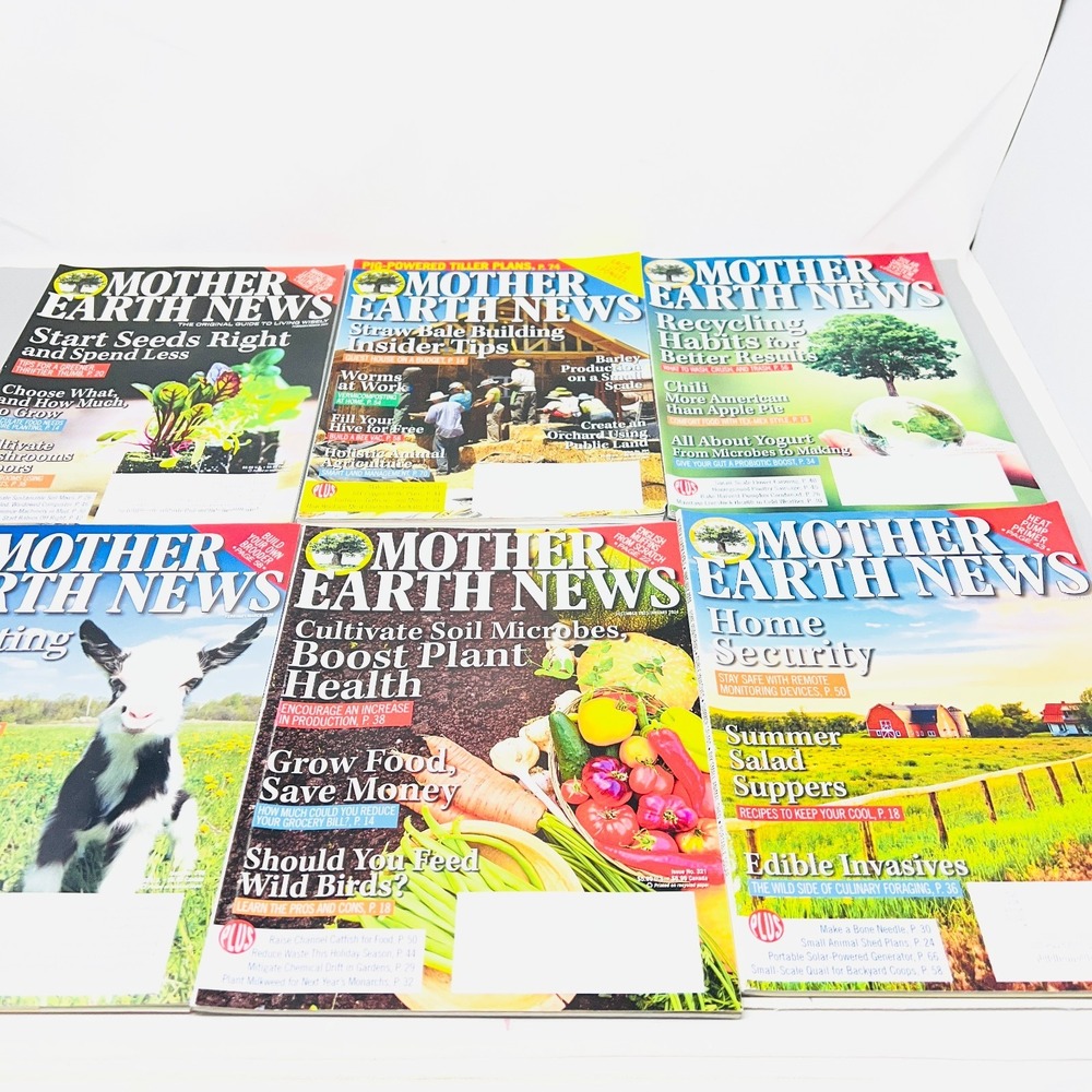 Mother Earth News Magazine Lot of 6 Homesteading Gardening Sustainability Lot C